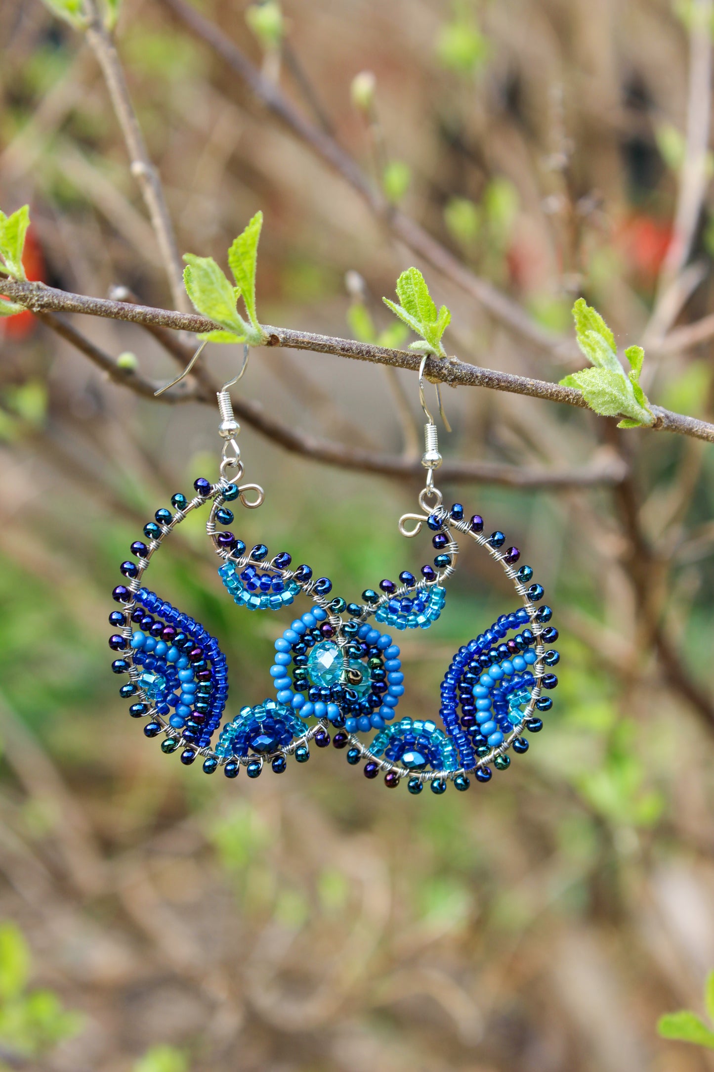 Paisley Beaded Earrings