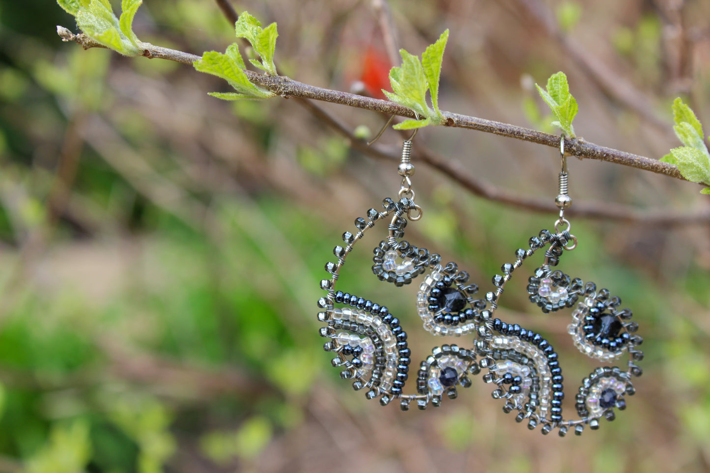 Paisley Beaded Earrings