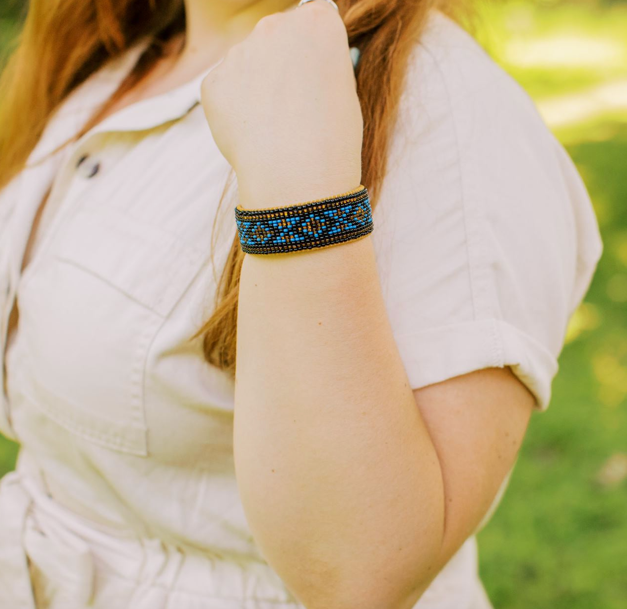 XOXO Small Beaded Cuff