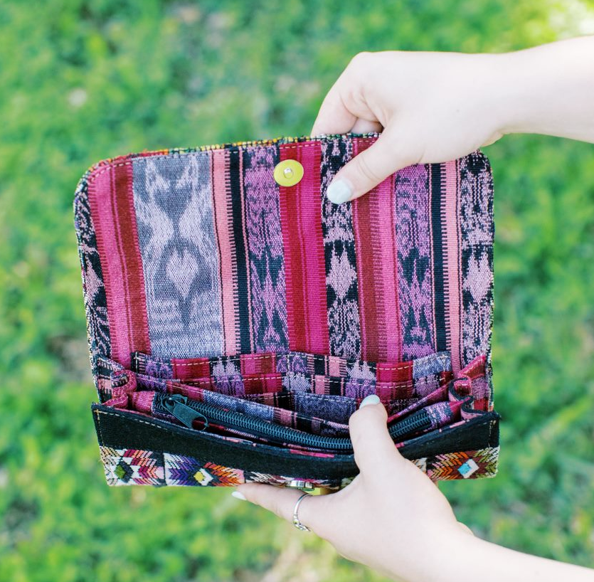Roses Huipil Wallet Clutch