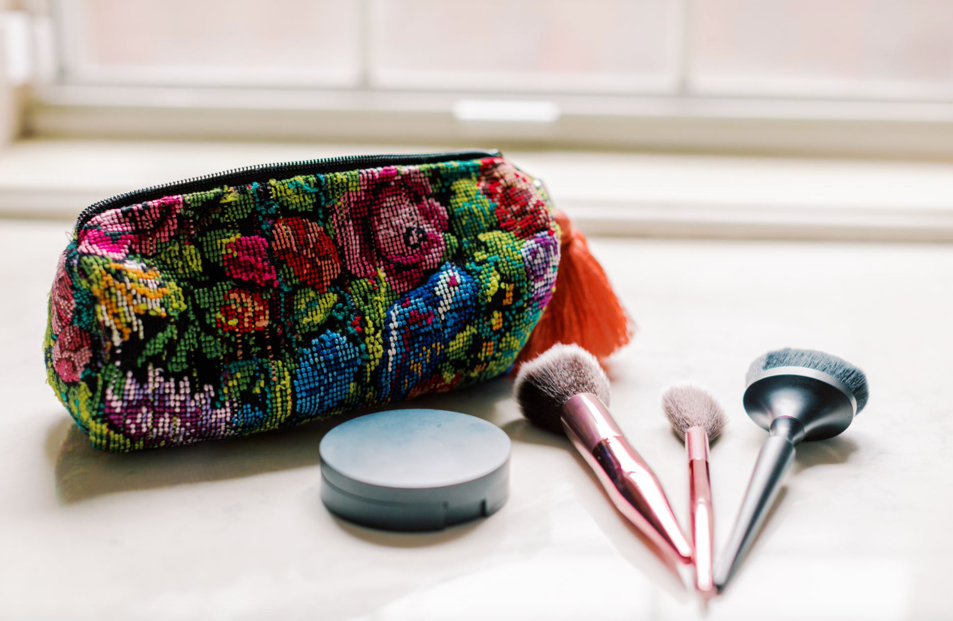 Midnight Gardens Huipil Small Barrel Bag