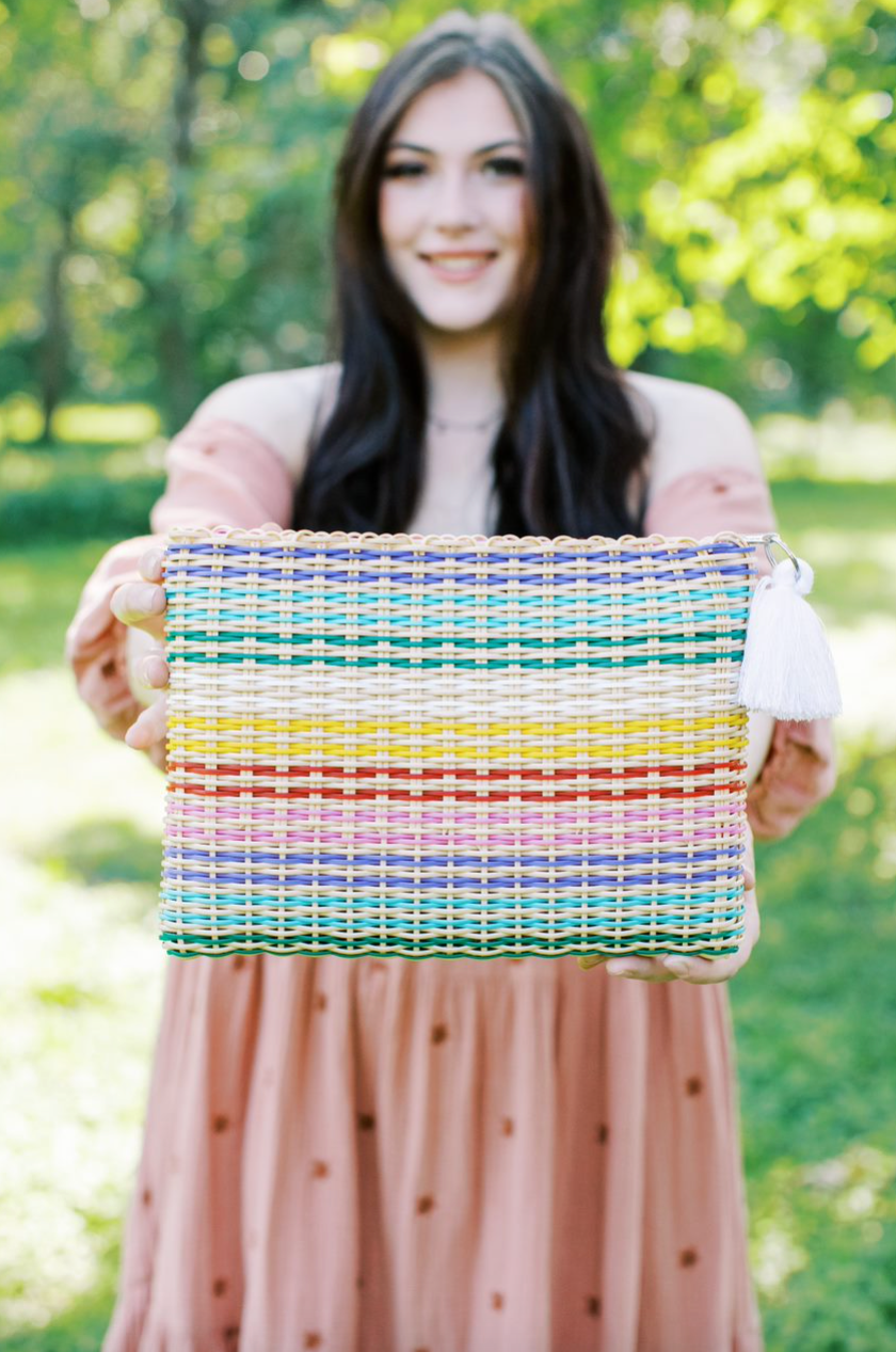 Large Clutch-Ivory Multicolor