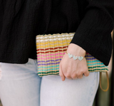 Wristlet Clutch-Ivory Multicolor