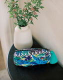 Lago Blues Huipil Small Barrel Bag