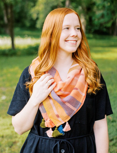 Summer Harvest Tassel and Snap Scarf