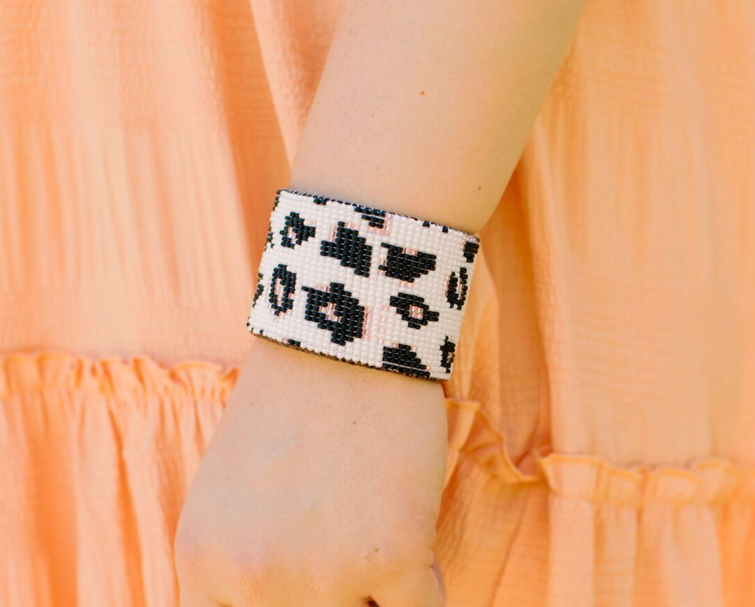 Tabitha Cuff Bracelet Cheetah Print